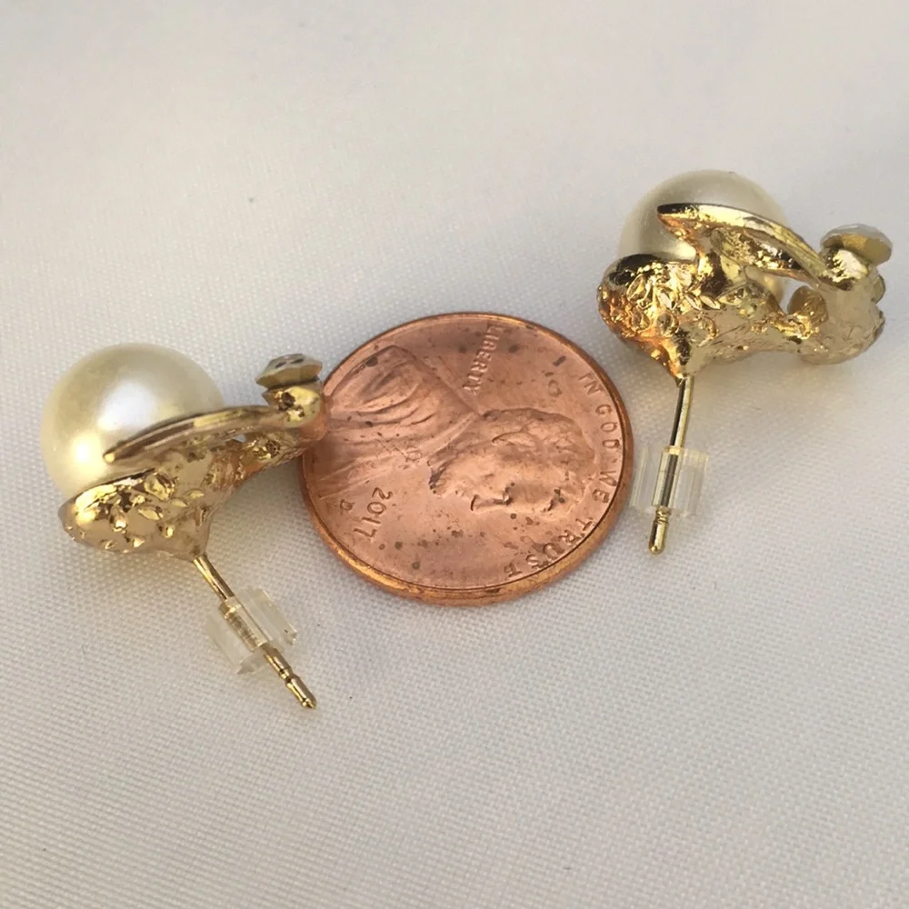 New! Set Hemp Pearl Necklace & Earrings - Picture 6 of 6
